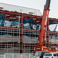 鉄骨造建築の工場増設１